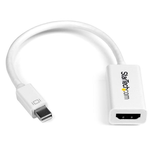 STARTECHCOM Mini DisplayPort to HDMI Video Converter mDP 12 to HDMI Active Adapter for MacBook ProAir 4K 30Hz White