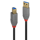 LINDY 2m USB 3.0 Typ A an B Kabel Anthra Line 5Gbit/s