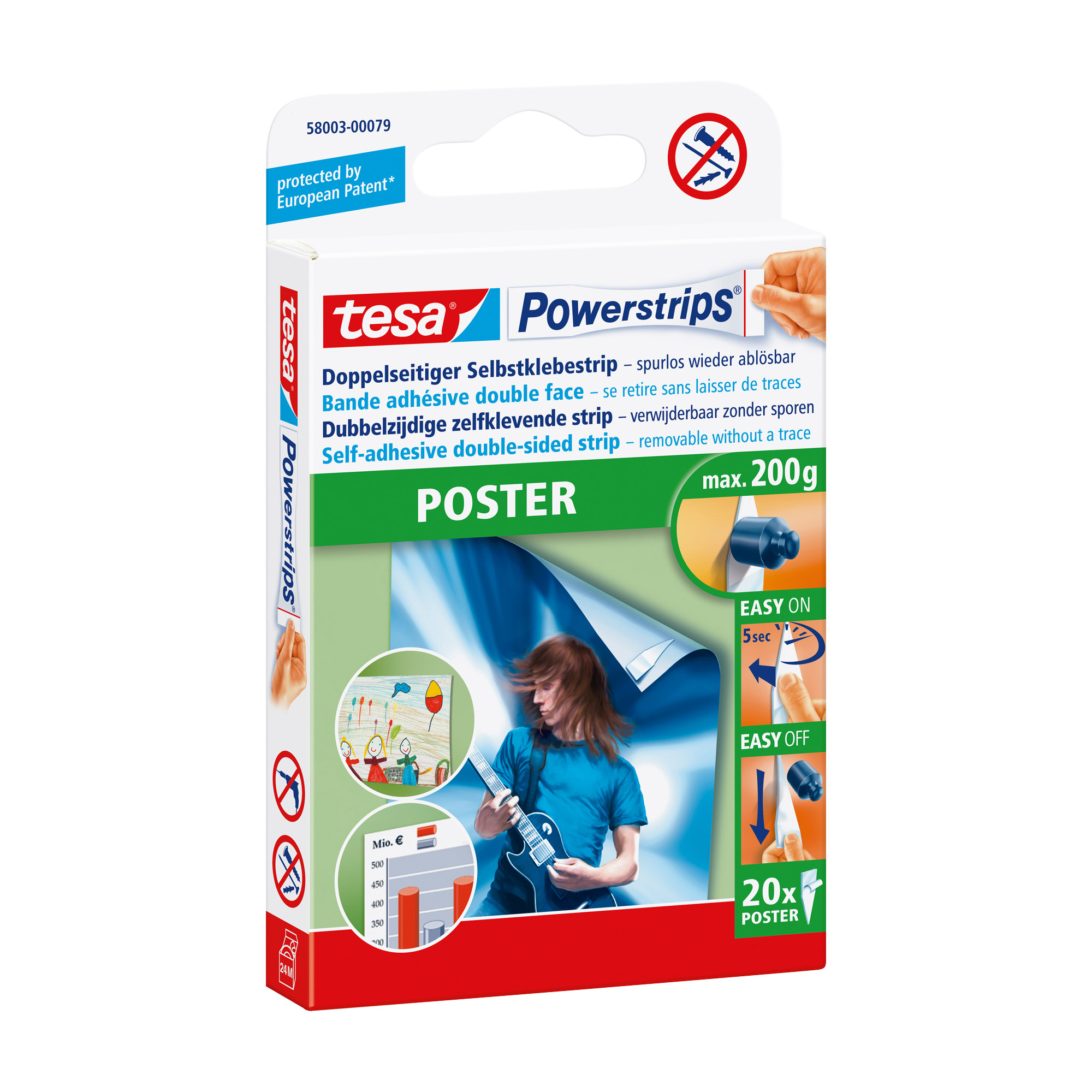 58003-00079-04 TESA Poster Powerstrips