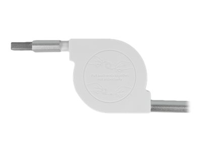Delock USB 3 in 1 Aufrollladekabel fuer 8 Pin / Micro USB / USB Type-C weiss