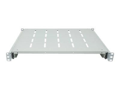 INTELLINET 48,3cm 19 Zoll Fachboden ausziehbar 1 HE 600 mm tief Ablageflaeche 350mm grau