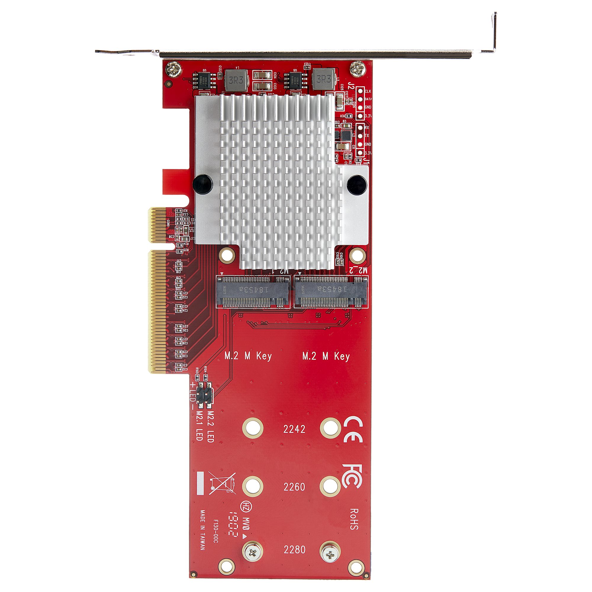 STARTECHCOM x8 Dual M2 PCIe SSD Adapter PCIe 30 PCI Express M2 SSD Netzwerkkarte PCIe PEX8M2E2
