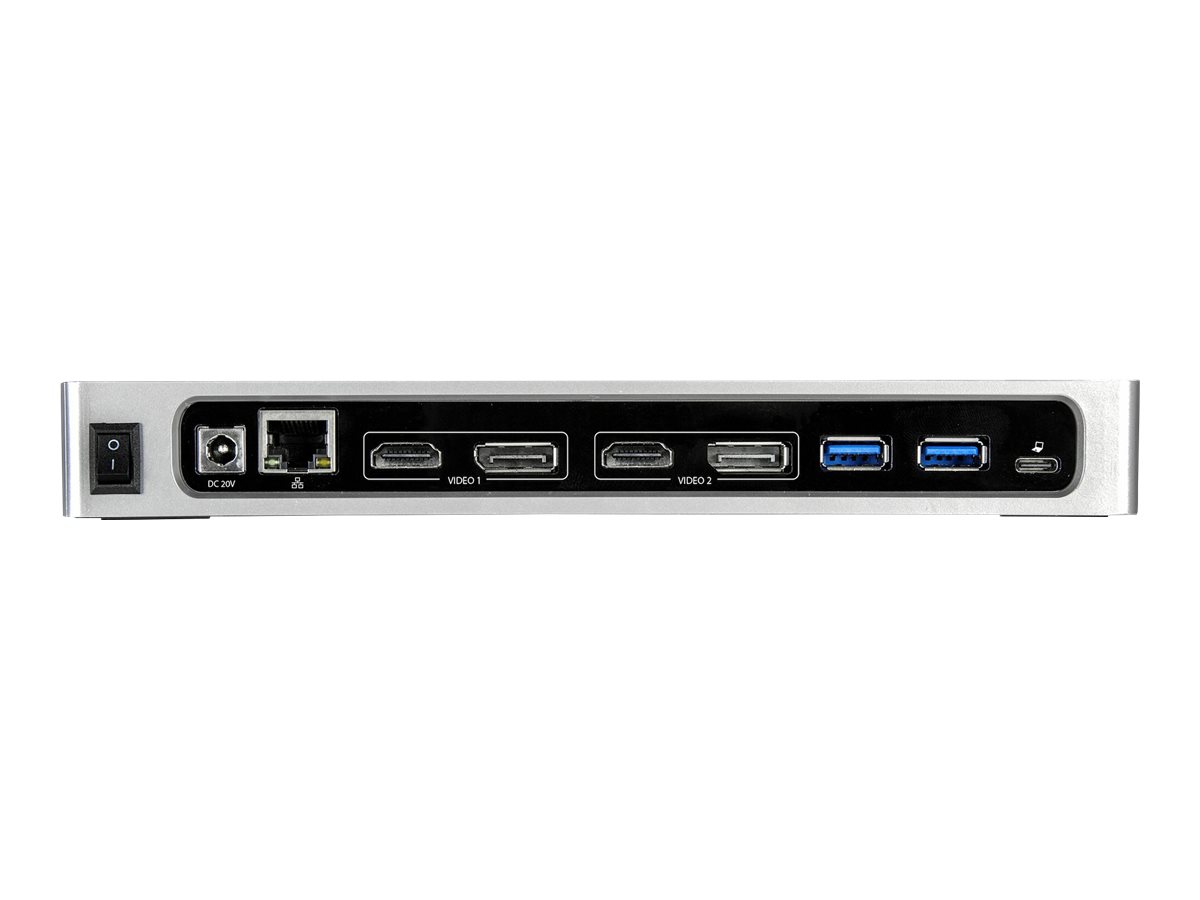 STARTECH.COM USB 3.0 Docking Station - USB-C - Dual HDMI or DP - Dual 4K - For Windows - 6 USB Ports - Laptop Docking Station