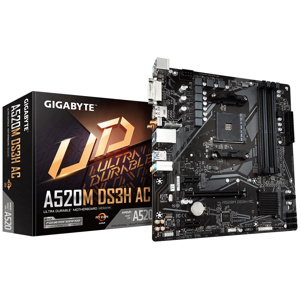 GIGABYTE A520M DS3H AC AM4 1xHDMI 1xDP