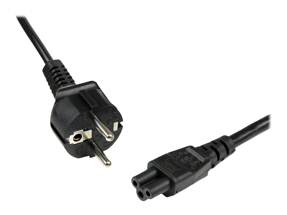 STARTECH.COM 2m 3 Prong Laptop Power Cord Schuko CEE7 to C5 Clover Leaf Power Cable Lead STARTECH.COM 2m 3 Prong Laptop Power Cord Schuko CEE7 to C5 Clover Leaf Power Cable Lead