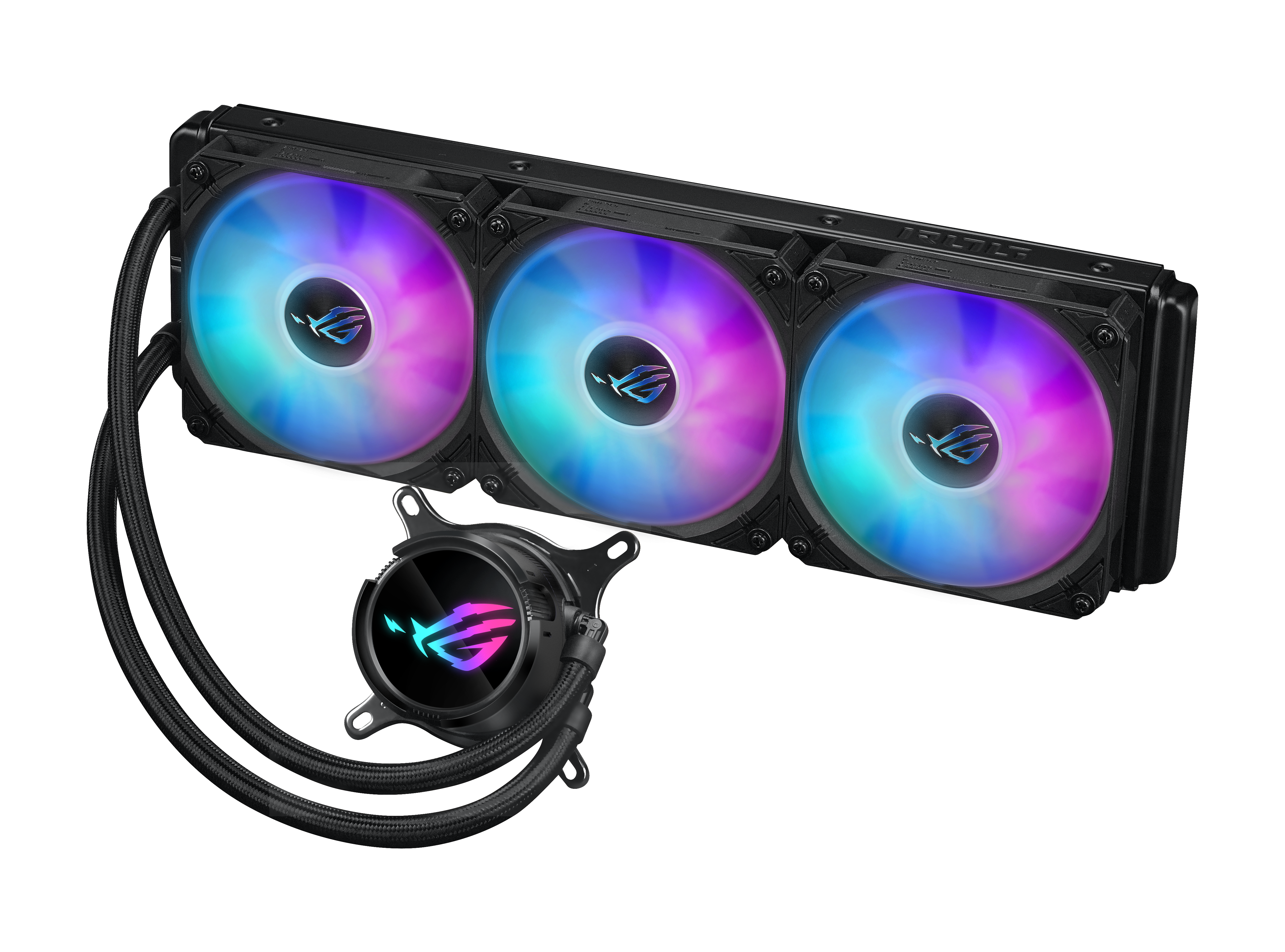 ASUS ROG Strix LC III 360 ARGB allinone CPU liquid cooler with 360 rotatable water block Premium ROG ARGB fans