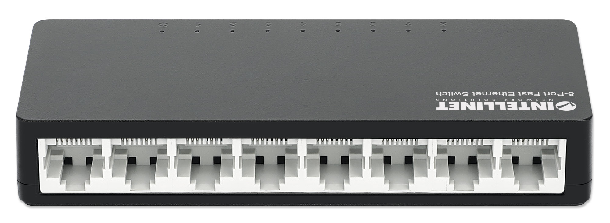 INTELLINET 8Port Fast Ethernet Switch DesktopFormat Kunststoffgehäuse IEEE 8023az Energy Efficient Ethernet schwarz