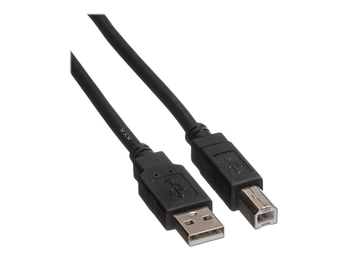 ROLINE USB 20 Kabel Typ AB schwarz 0,8m
