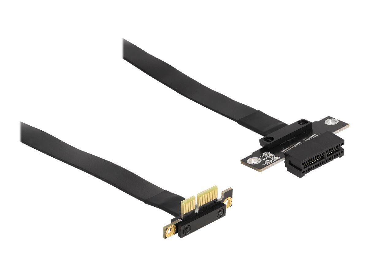 Riser Karte PCI Express x1 Stecker 90 gewinkelt zu x1 Slot mit Kabel 30 cm