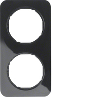 Berker Rahmen 10122145 2-fach R.1 schwarz gl. Berker Rahmen 10122145 2-fach R.1 schwarz gl.