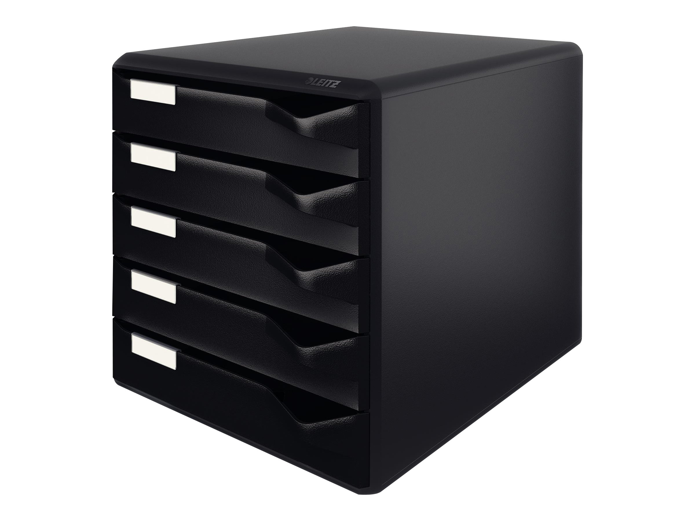 LEITZ Schubladenbox Post-Set  schwarz 52930095, DIN A4 mit 5 Schubladen