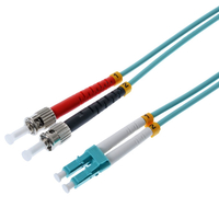 helos LWL Patchkabel LC/ST Duplex 50/125µm OM3 aqua 2,0m