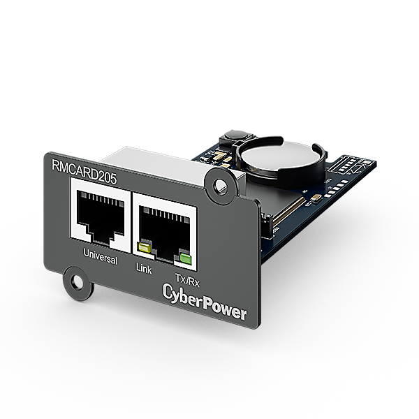 CYBERPOWER RMCARD205 Netzwerkkarte fuer SNMP SLOT Kompatibel zu OL OLS OR und PR Serie zwei Anschluesse Netzwerk Sensor