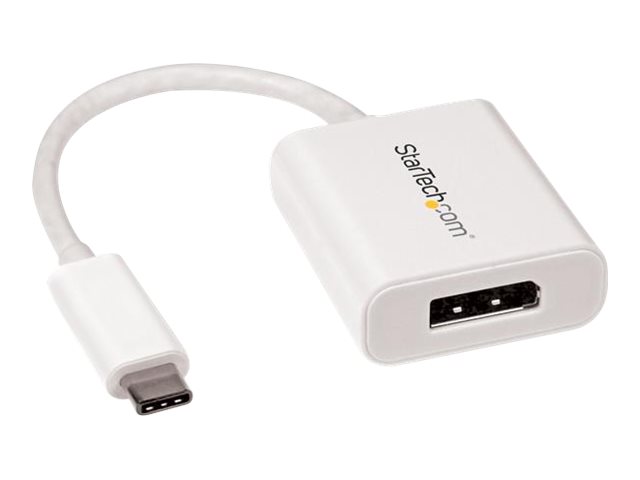 StarTech.com USB-C auf DisplayPort Adapter - USB Typ-C zu DP Video Konverter - 4K 60hz - Weiß - externer Videoadapter - weiß