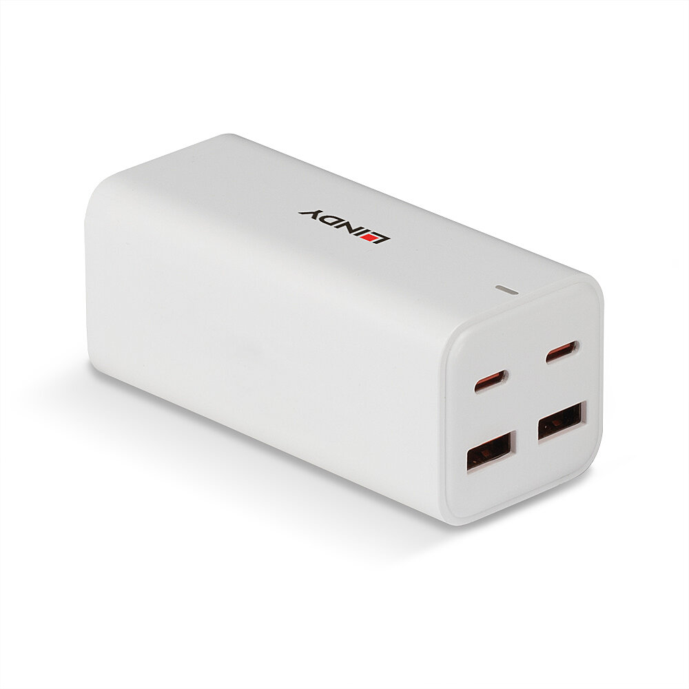 LINDY 100W 4Port USB Desktop GaN Fast Charger