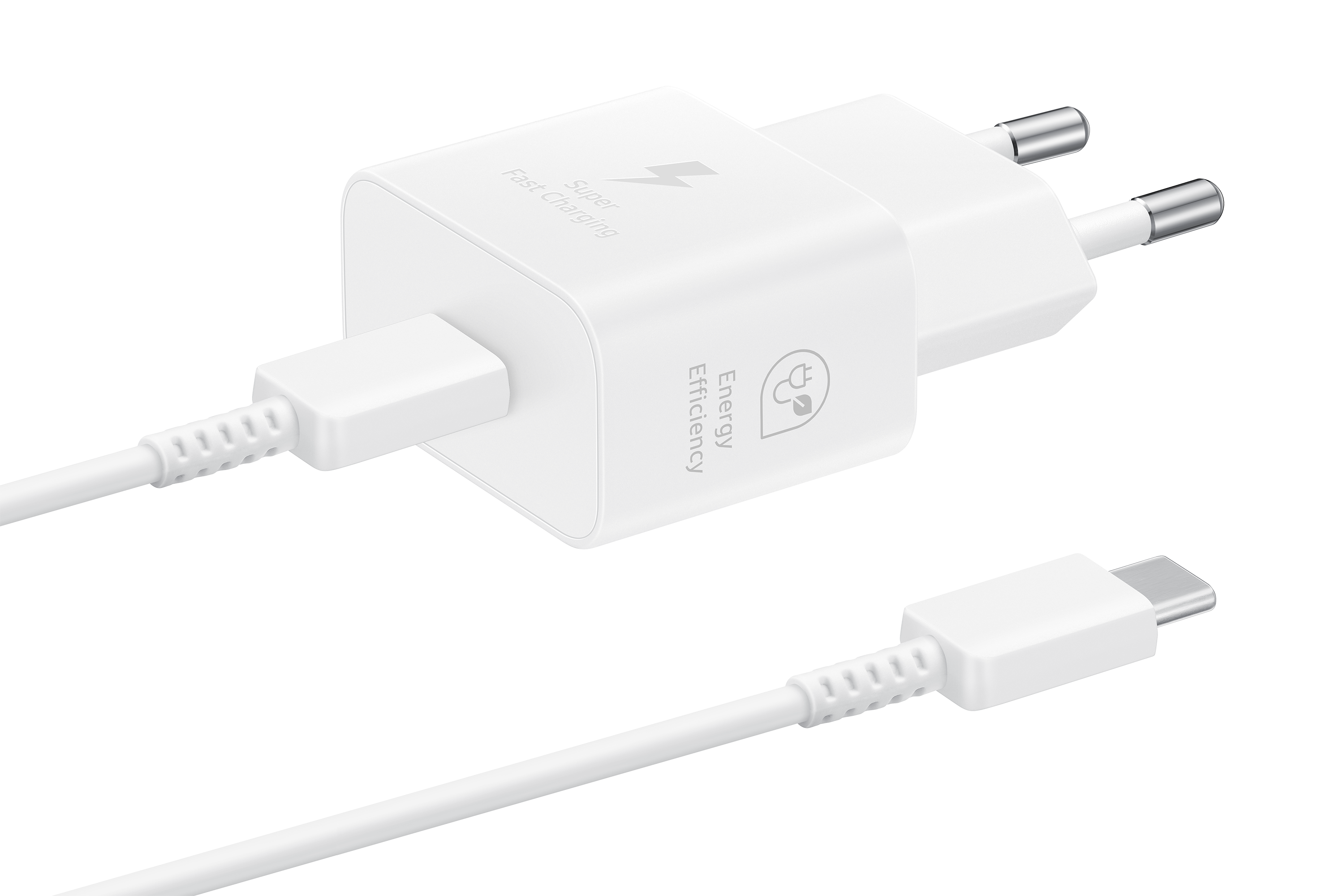 Samsung Schnellladegerät, USBC, 25W mit Datenkabel, White