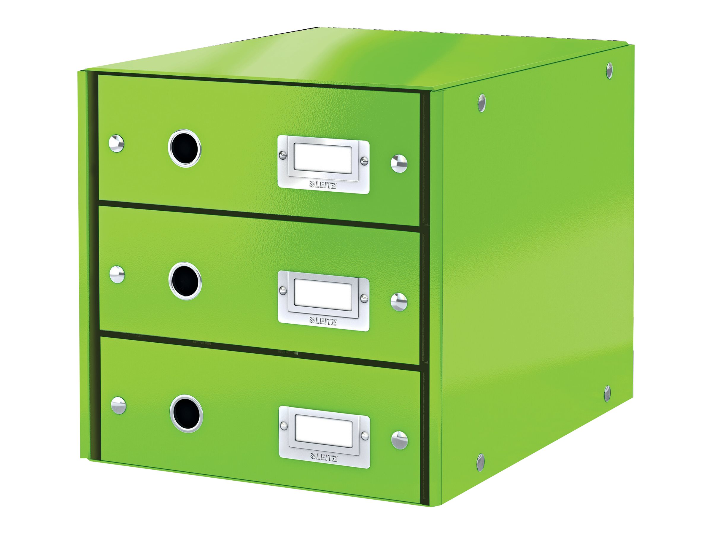 LEITZ Schubladenbox Click & Store  gruen 60480054, DIN A4 mit 3 Schubladen