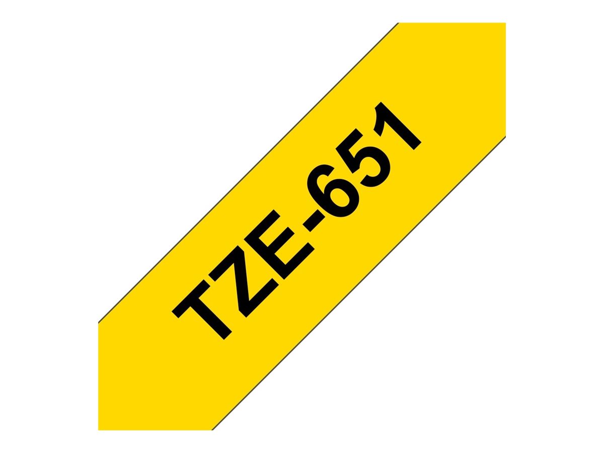 TZE651 BROTHER PT Schriftband 24mm gelb TZE651 BROTHER PT Schriftband 24mm gelb
