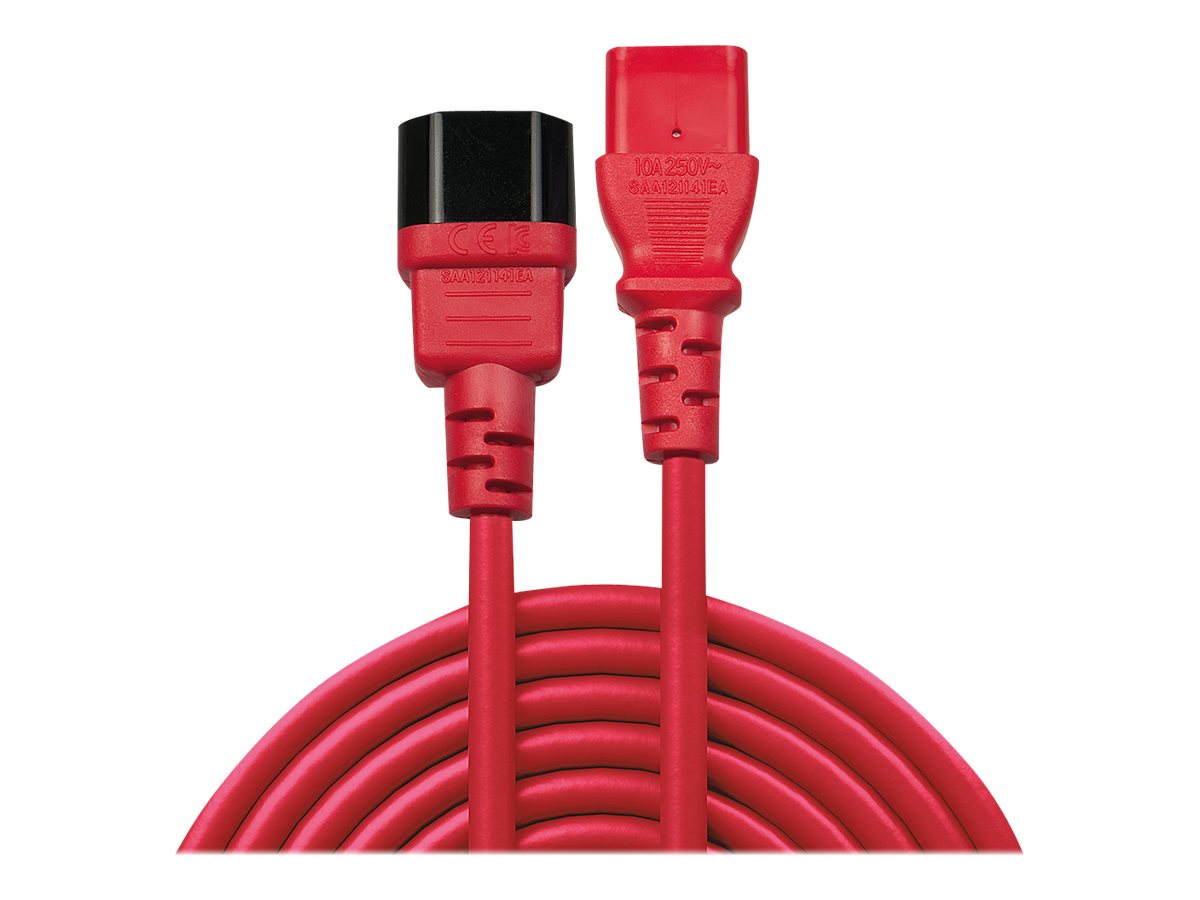 LINDY 2m IEC Verlaengerung rot