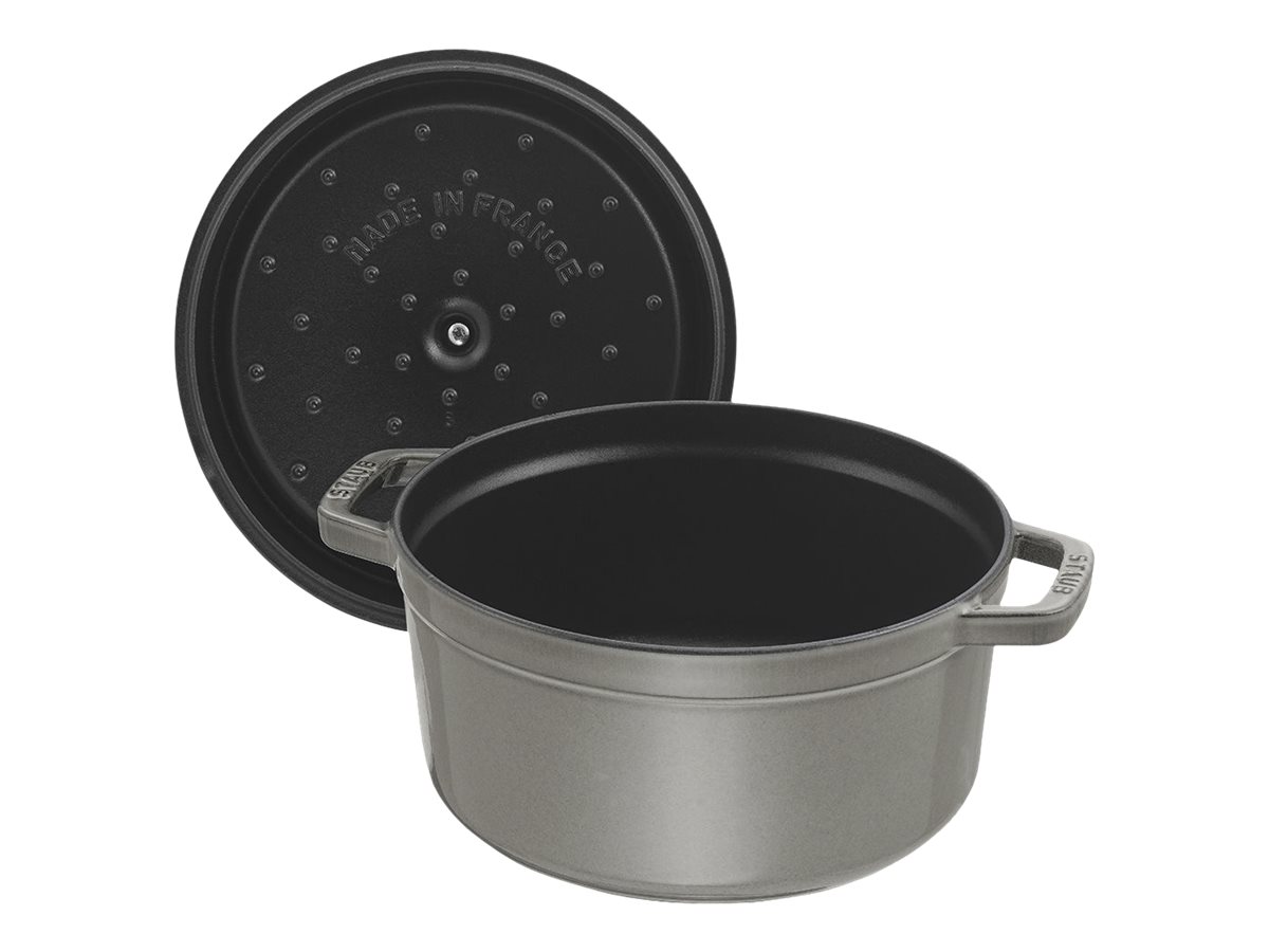 Staub 40509-304-0 Gusseisen Braeter/Cocotte Rund 20 cm 2,24 L Graphitgrau