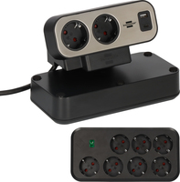 brennenstuhl estilo Duplex USB 9-fach Tischsteckdose 2,0 cm schwarz brennenstuhl estilo Duplex USB 9-fach Tischsteckdose 2,0 cm schwarz