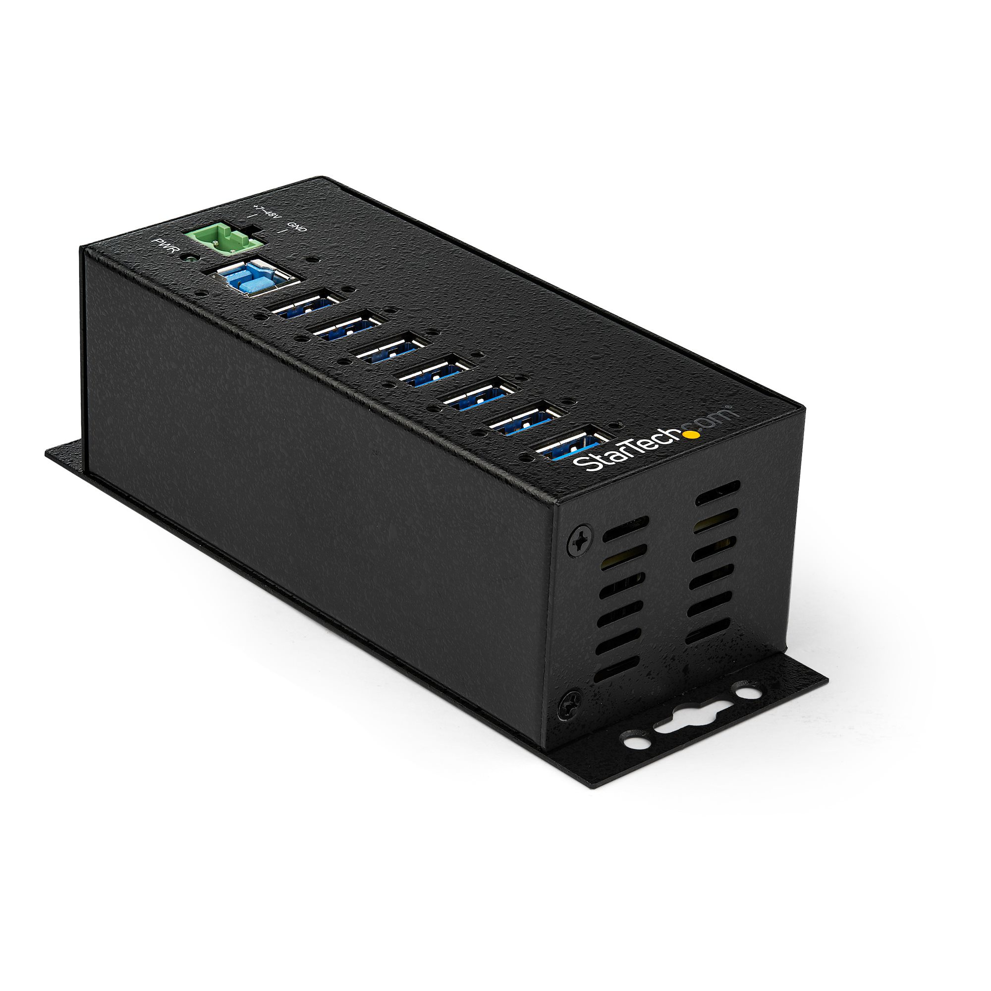 STARTECHCOM 7Port Industrial USB 30 Hub with External Power Adapter ESD and 350W Surge Protection HB30A7AME