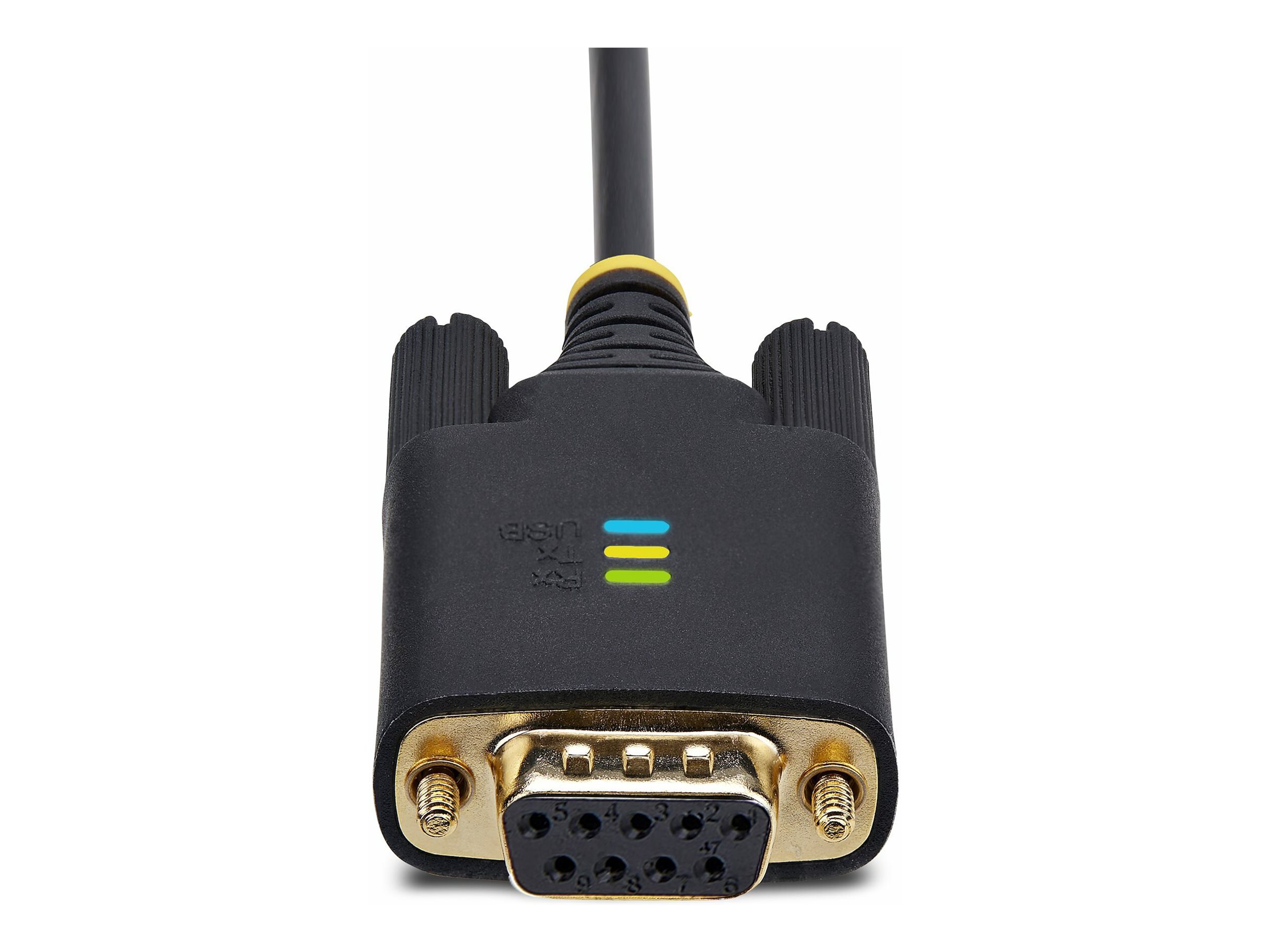 STARTECH.COM 1m USB Null Modem Kabel COM Retention FTDI USB-A zu RS232 Nullmodemkabel Wechselbare DB9 Schrauben/Muttern