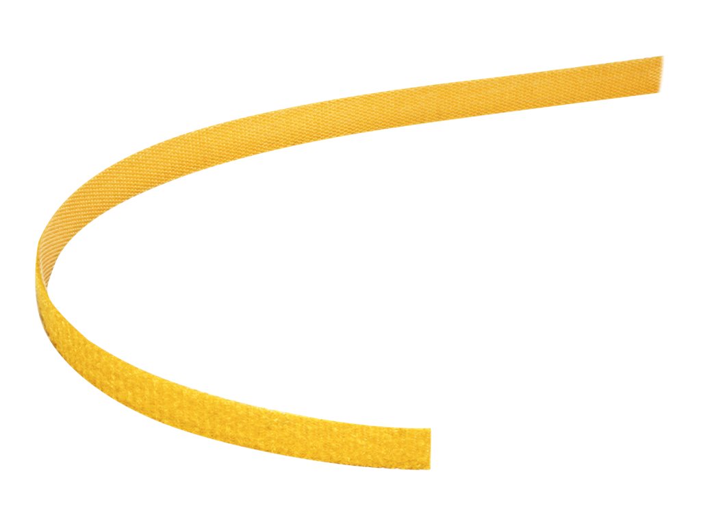 VALUE Klettband auf Rolle 10mm gelb 25m