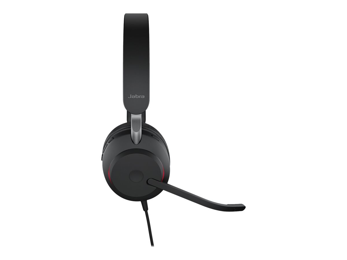 JABRA Evolve2 40 SE UC Stereo Headset on-ear wired USB-A noise isolating Optimised for UC