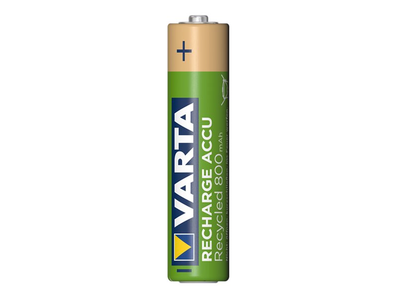 VARTA Akku Micro AAA 800mAh NiMH Recharge Accu Recycled (2er Pack)